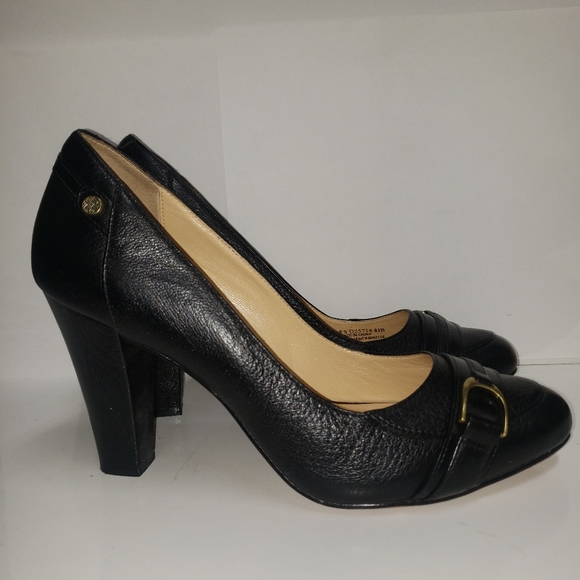 COLE Haan Black Leather Heels 8.5B - Picture 5 of 8